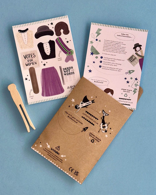 Make Your Own Emmeline Pankhurst Peg Doll