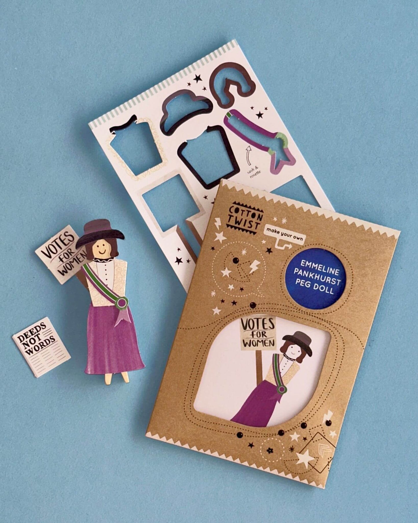 Make Your Own Emmeline Pankhurst Peg Doll