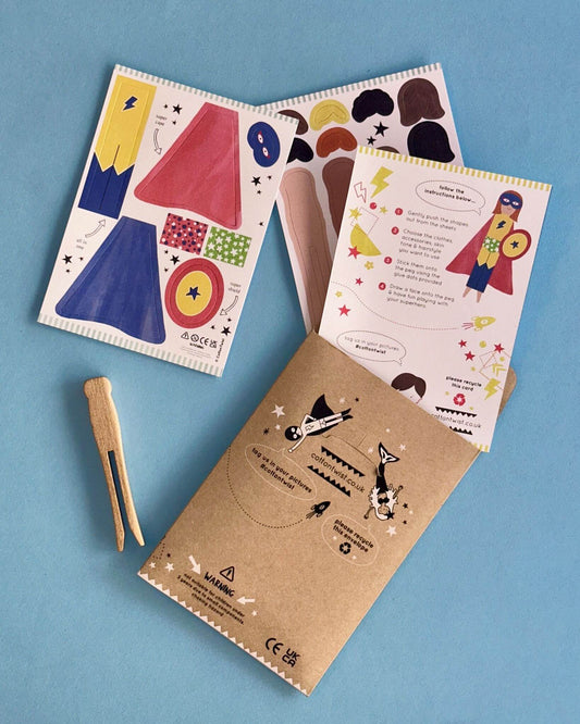 Make Your Own Superhero Peg Doll