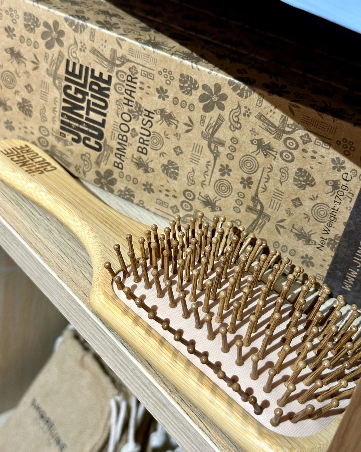 Jungle Culture Bamboo Paddle Hair Brush