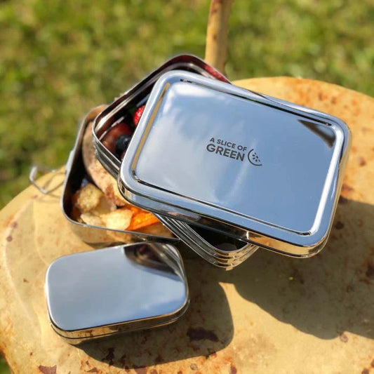 Panna - Two Tier Rectangle Lunch Box with Mini Container