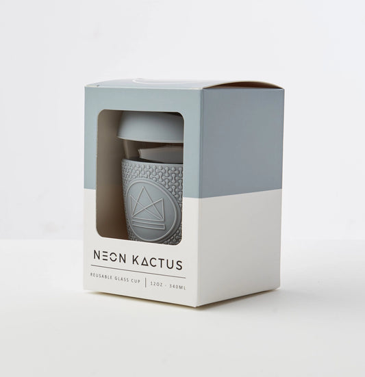 12oz Glass Reusable Coffee Cup - Forever Young