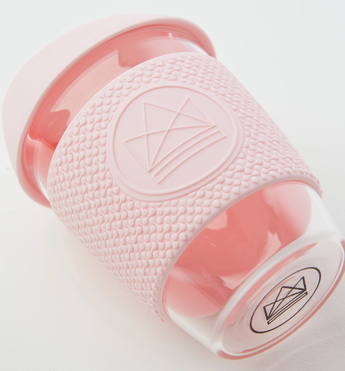 12oz Glass Reusable Coffee Cup - Pink Flamingo