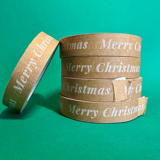 Plastic Free Christmas Writing Brown Paper Tape Rolls