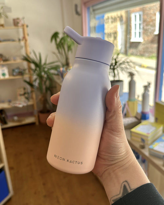 Neon Kactus Stainless Steel Bottle – Live Forever (340ml)