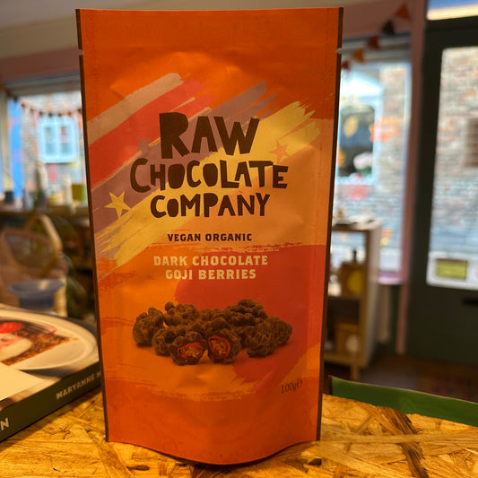 Dark Chocolate Goji Berries - The Raw Chocolate Company