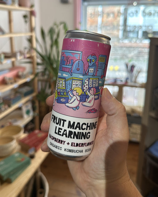 Raspberry + Elderflower Organic Kombucha Soda - Fruit Machine Learning