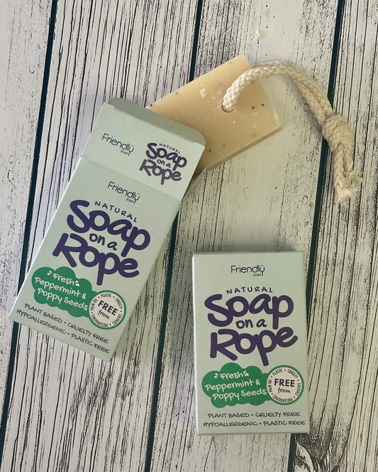 Peppermint + Poppy Seeds Soap On A Rope