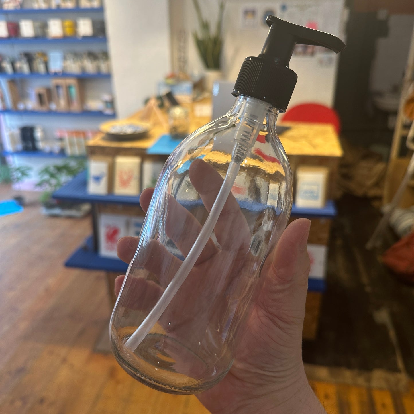 Clear Glass Pump Bottles