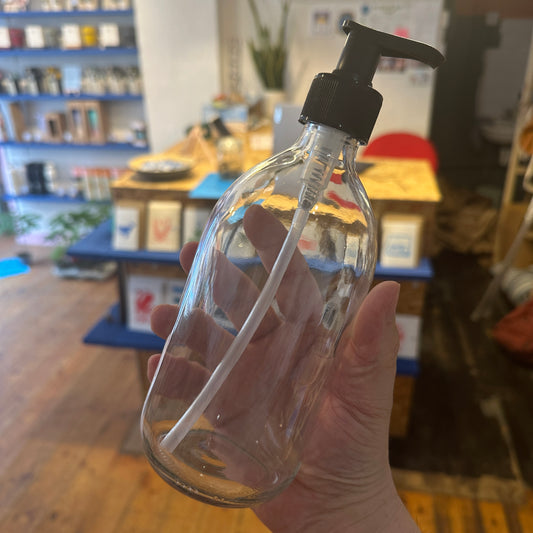 Clear Glass Pump Bottles