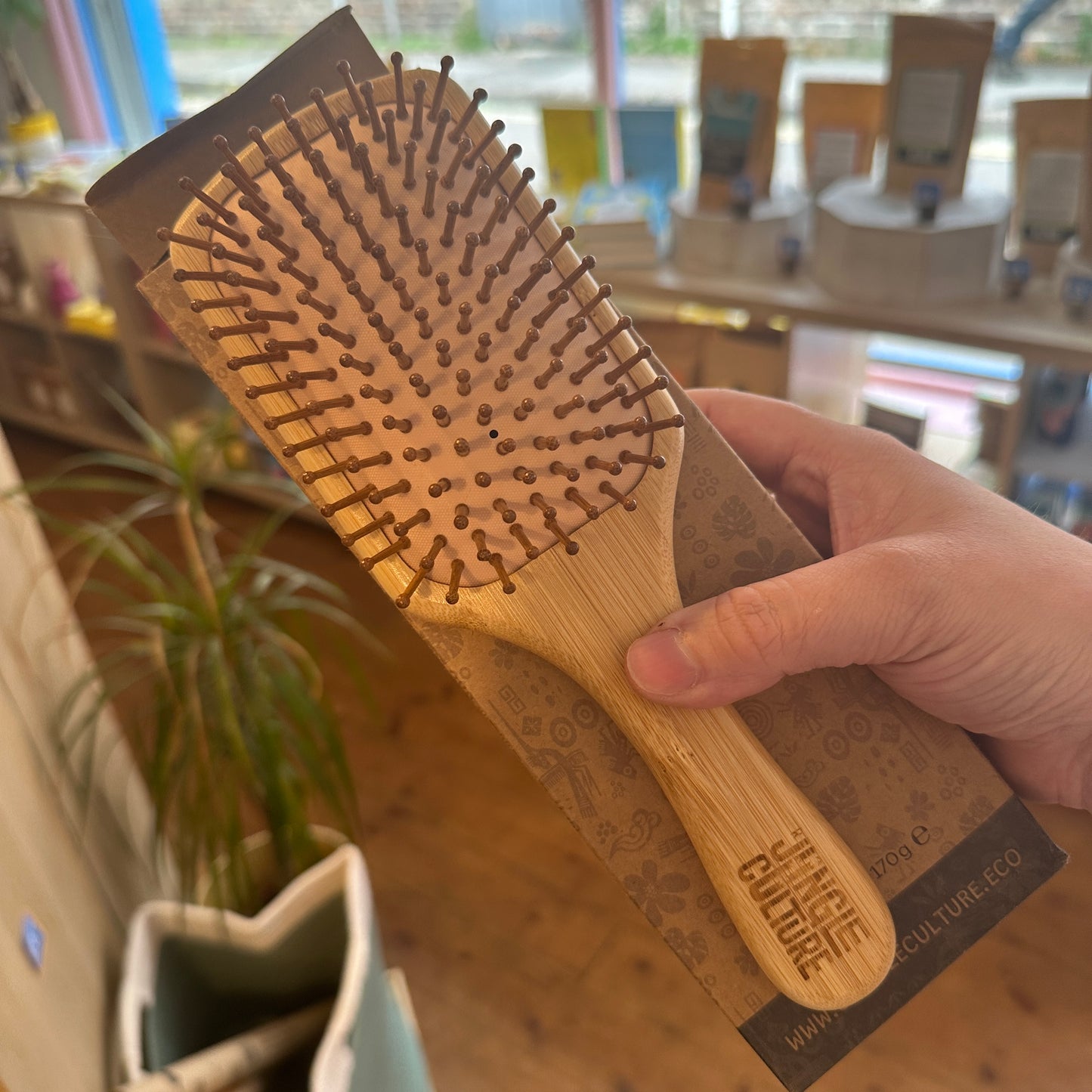 Jungle Culture Bamboo Paddle Hair Brush