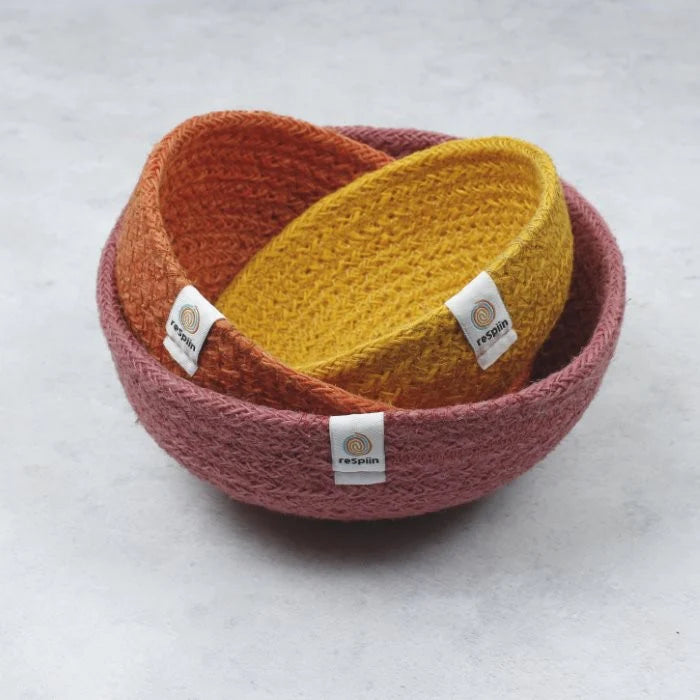 Small Jute Bowl Sets - Fire