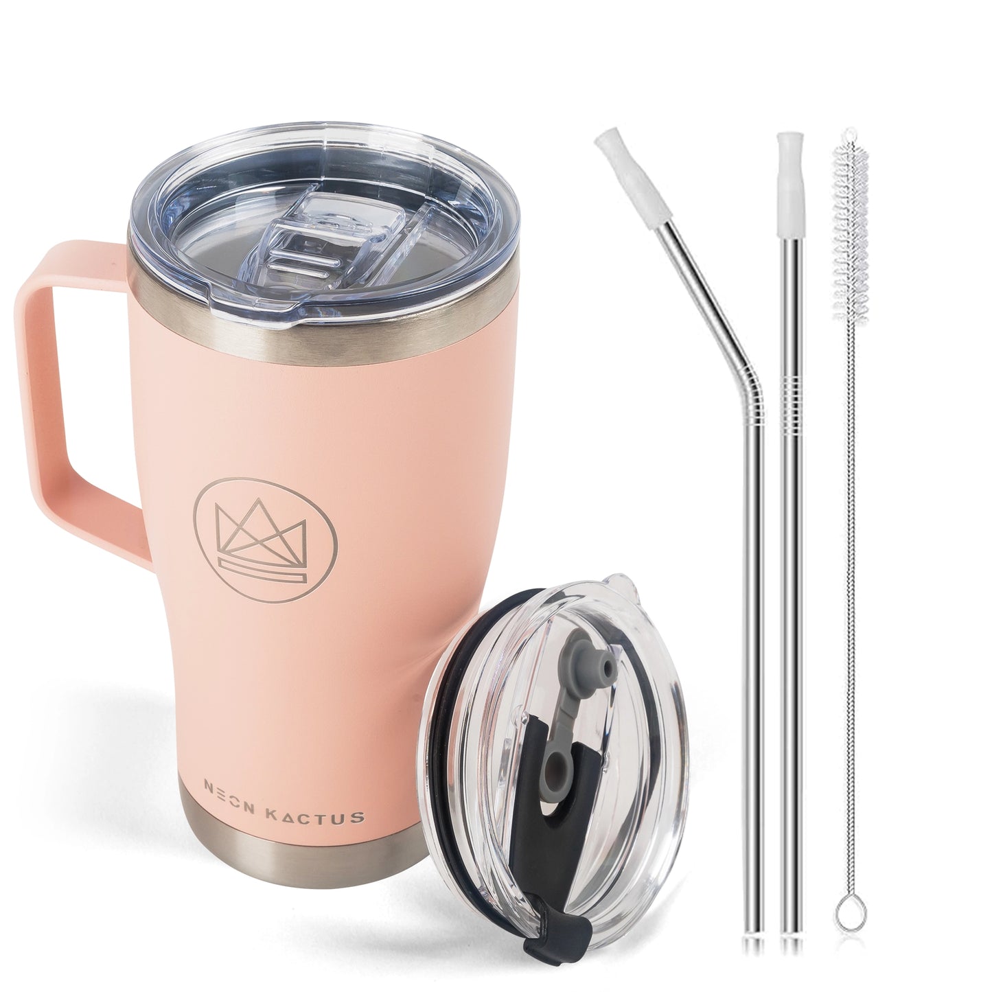 600ml/20oz Insulated Travel Mug - Pink Flamingo