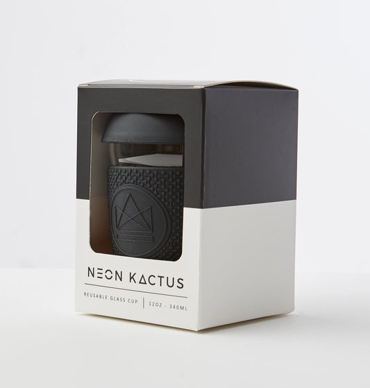 12oz Glass Reusable Coffee Cup - Rock Star