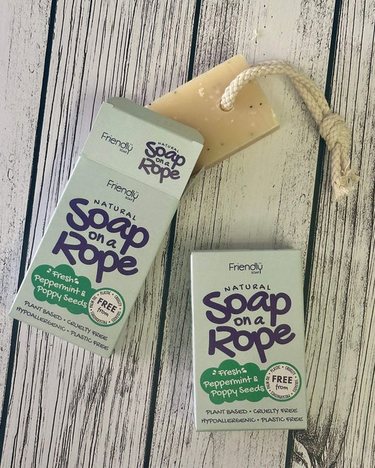 Peppermint + Poppy Seeds Soap On A Rope