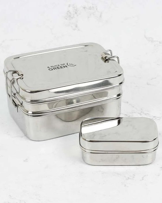 Panna - Two Tier Rectangle Lunch Box with Mini Container