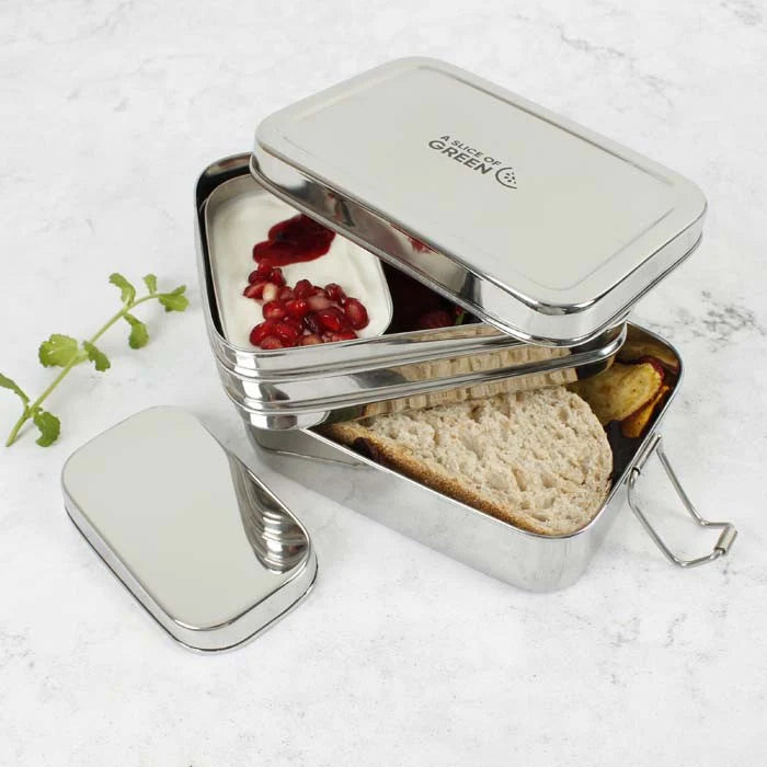 Panna - Two Tier Rectangle Lunch Box with Mini Container